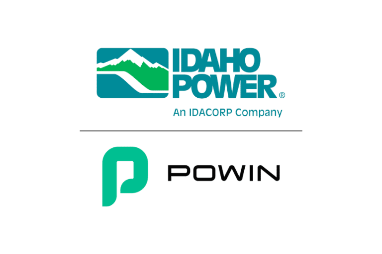 Logos of Powin and Idaho Power